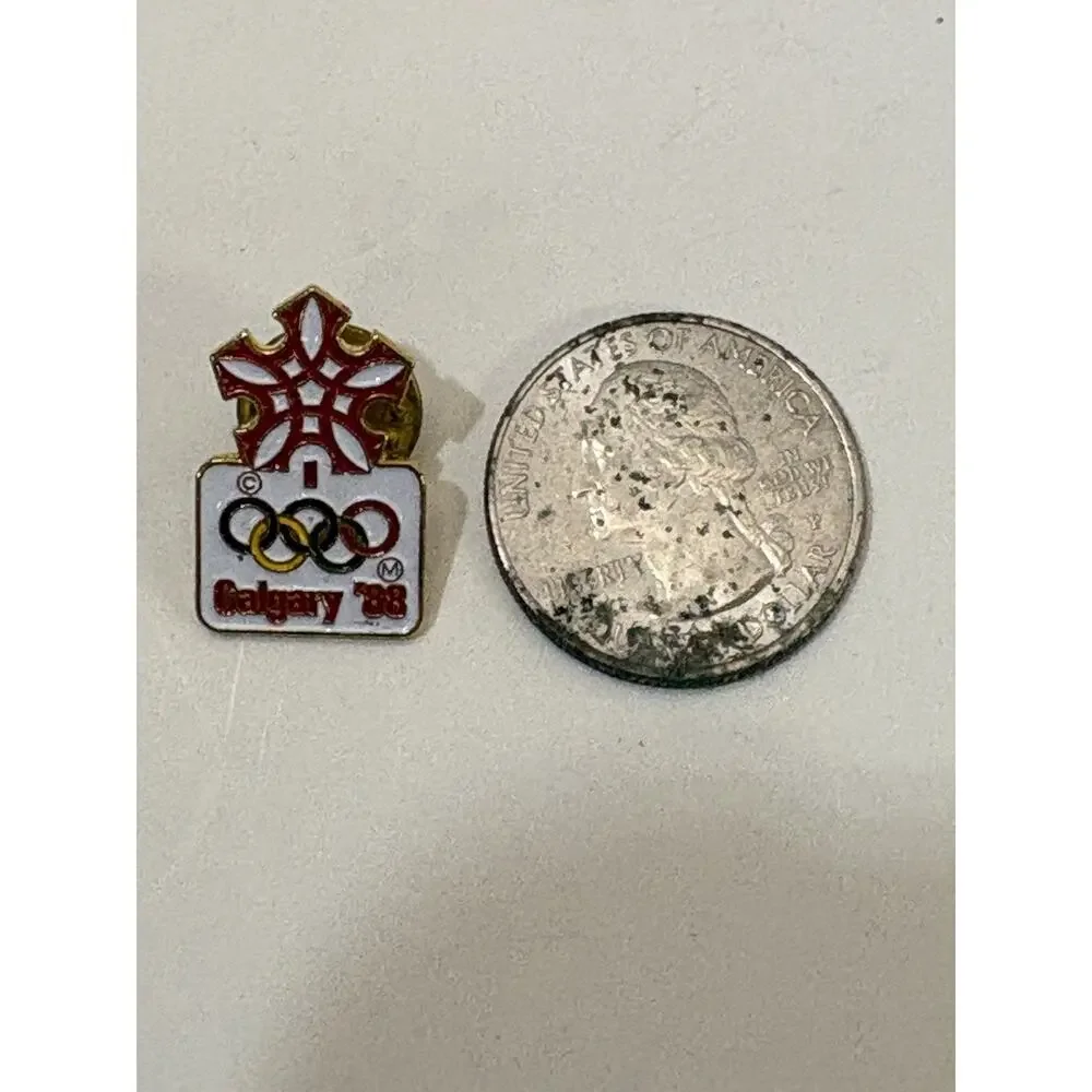 Lot Of 5 Vintage 1988 Calgary Canada Winter Olympic Games Lapel Pins